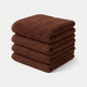 Gastendoekje zero-twist katoen 30x30 cm (4 st.) | Chestnut