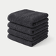 Gastendoekje zero-twist katoen 30x30 cm (4 st.) | Antraciet