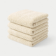 Gastendoekje zero-twist katoen 30x30 cm (4 st.) | Cream