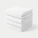 Gastendoekje zero-twist katoen 30x30 cm (4 st.) | Wit