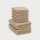 Gastendoekje zero-twist katoen 30x30 cm (4 st.) + 40x60 cm (2 st.) | Latte