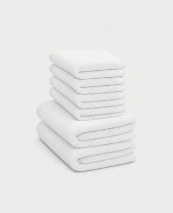 Gastendoekje zero-twist katoen 30x30 cm (4 st.) + 40x60 cm (2 st.) | Wit