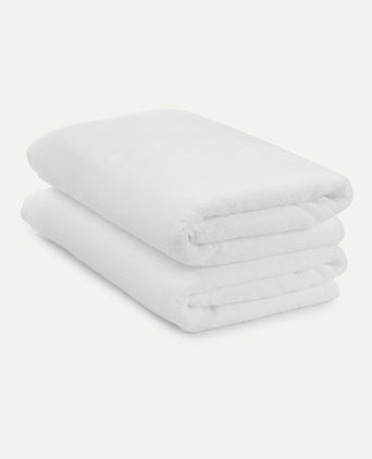 2x Handdoek zero-twist katoen 70x140 cm | Wit