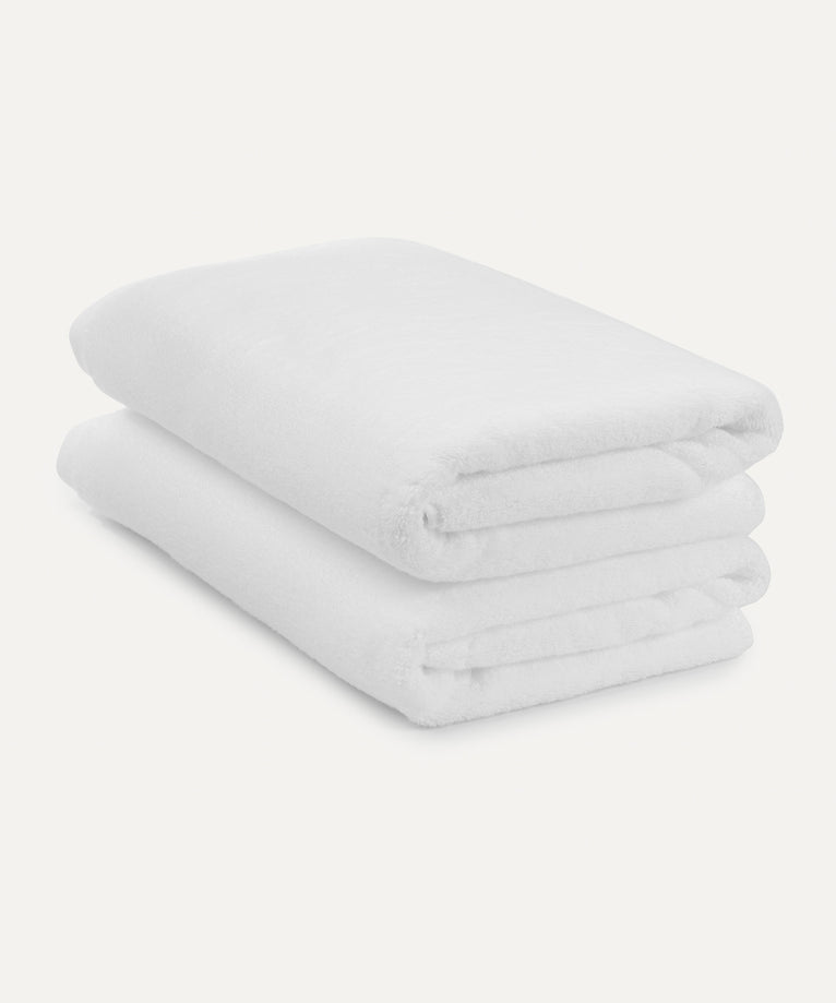 2x Handdoek zero-twist katoen 70x140 cm | Wit