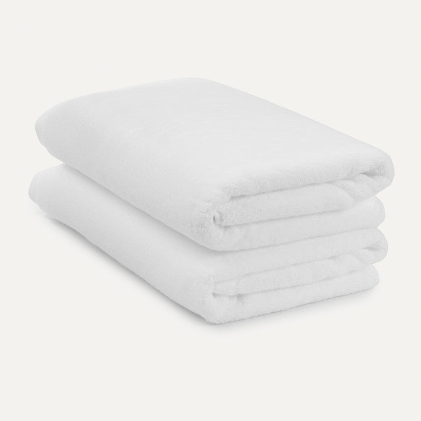 2x Handdoek zero-twist katoen 70x140 cm | Wit