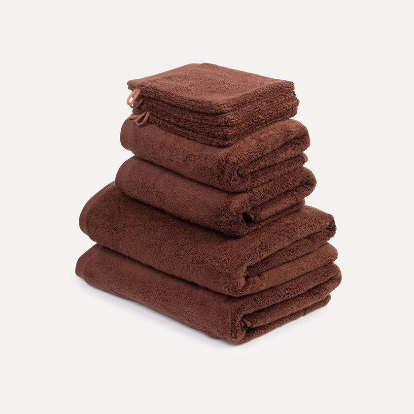 Handdoekset Deluxe (8 st.) | Chestnut