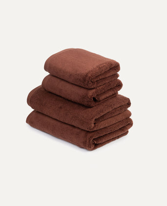 Handdoekset Essential (4 st.) | Chestnut