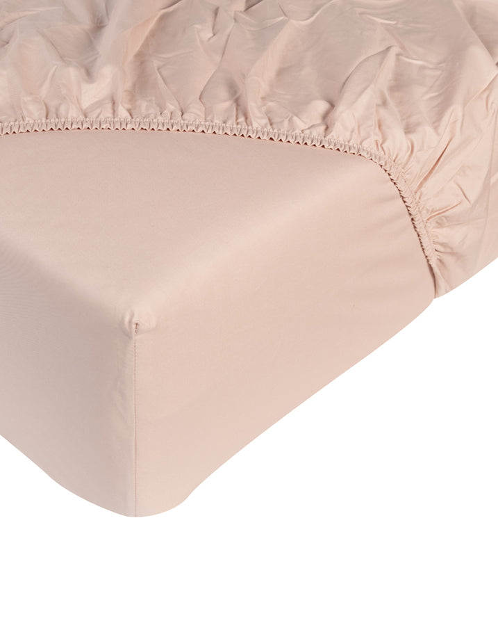 Hoeslaken Egyptisch katoen Percal 400TC | Blush Pink