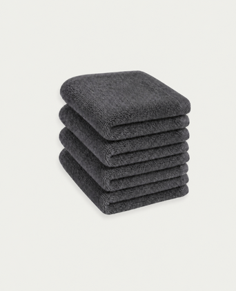 Gästehandtuch Zero-Twist-Baumwolle 30x30 cm (4 Stk.) | Anthrazit
