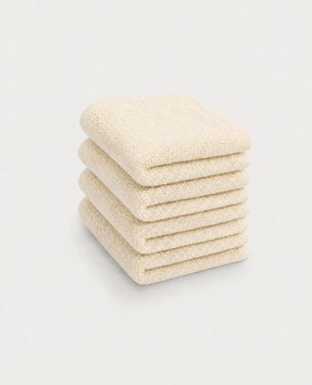 Gästehandtuch Zero-Twist Baumwolle 30x30 cm (4 Stk.) | Cream