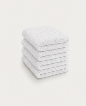 Gastendoekje zero-twist katoen 30x30 cm (4 st.) | Wit
