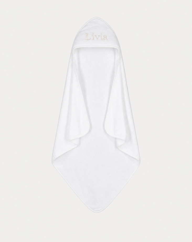 Baby-Badeponcho Zero-Twist-Baumwolle | Weiß