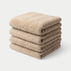 Gastendoekje zero-twist katoen 30x30 cm (4 st.) | Latte