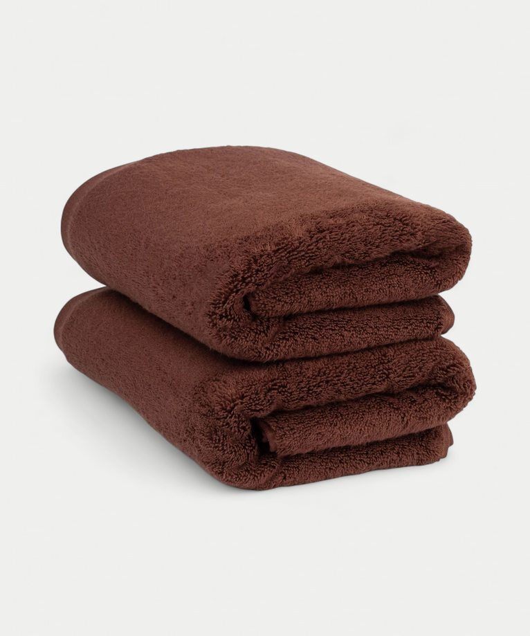 Handdoek zero-twist katoen 50x100 cm (2 st.) | Chestnut