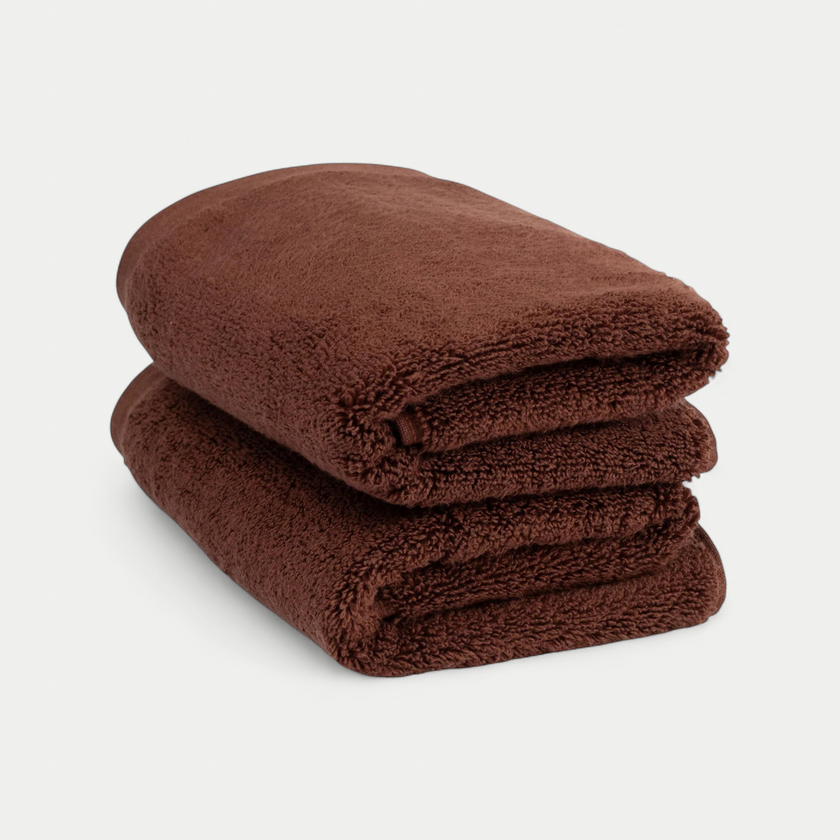 Gastendoekje zero-twist katoen 40x60 cm (2 st.) | Chestnut
