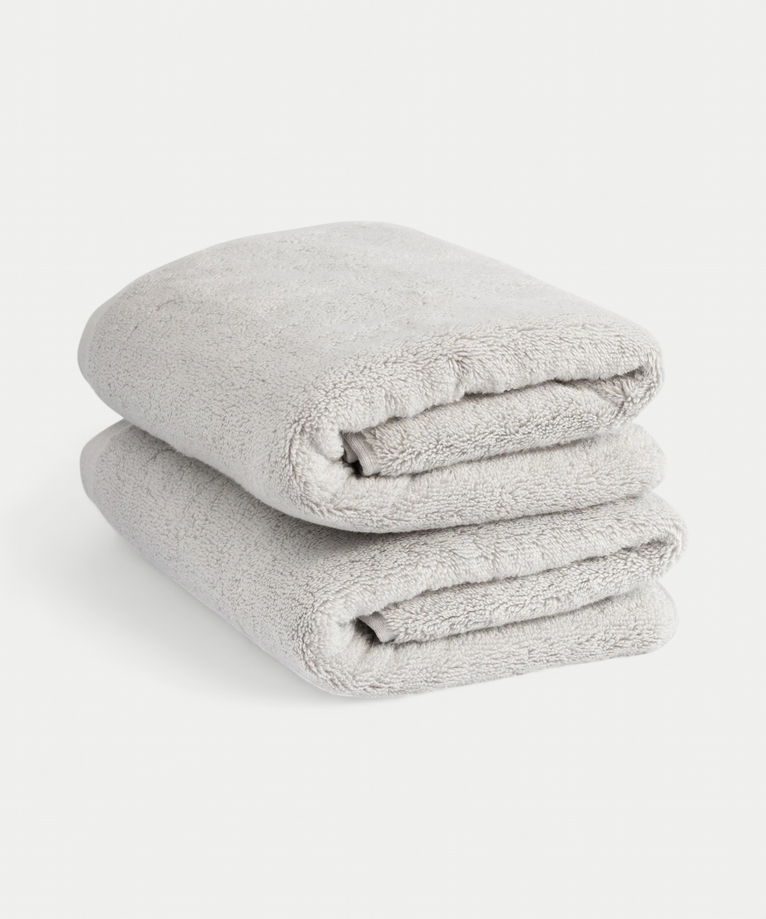 Handdoek zero-twist katoen 50x100 cm (2 st.) | Zilvergrijs