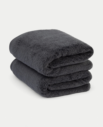 Handdoek zero-twist katoen 50x100 cm (2 st.) | Antraciet