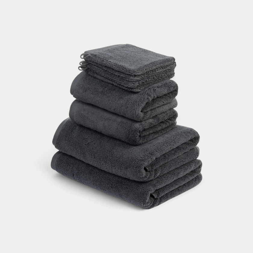 Handdoekset Deluxe (8 st.) | Antraciet