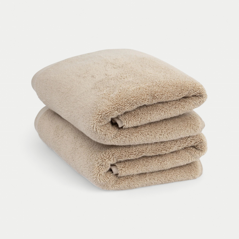 Handdoek zero-twist katoen 50x100 cm (2 st.) | Latte