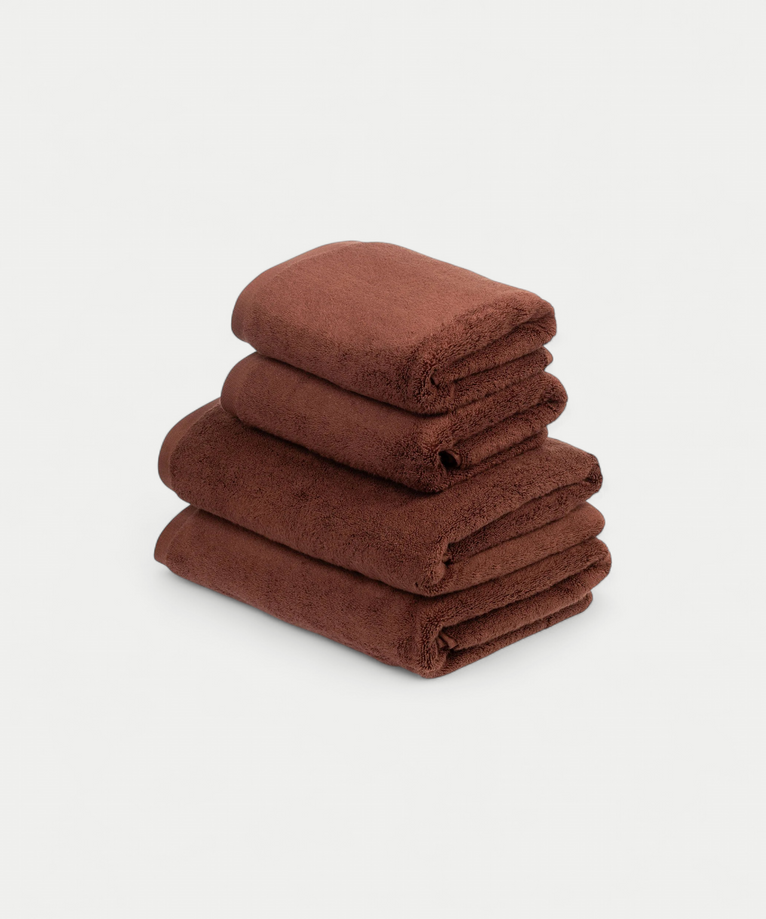 Handdoekset Essential (4 st.) | Chestnut