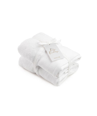 Handdoek zero-twist katoen 50x100 cm | Set van 2 | Wit